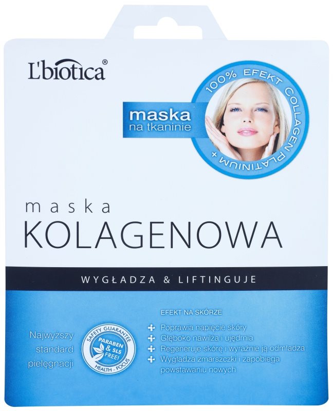 L’biotica Masks Collagen Platinium maska iz platna s kolagenom