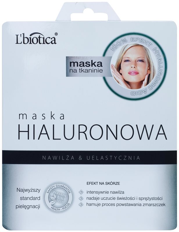 L'biotica Masks Hyaluronic Acid Zellschichtmaske mit feuchtigkeitsspendender und glättender Wirkung