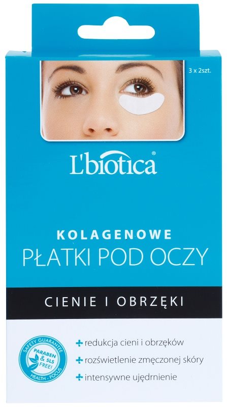 L’biotica Masks máscara para olhos com colagénio contra olheiras e inchaços