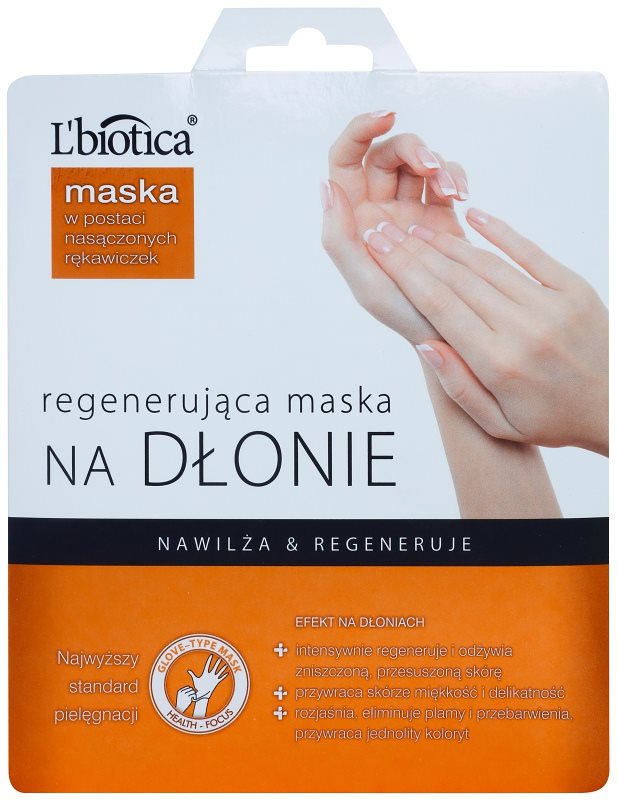 L'biotica Masks regenerační maska na ruce ve formě rukavic