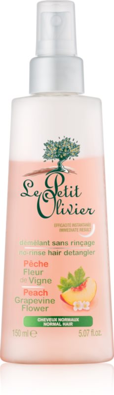 Le Petit Olivier Peach & Grapevine Flower bezoplachový kondicionér ve spreji