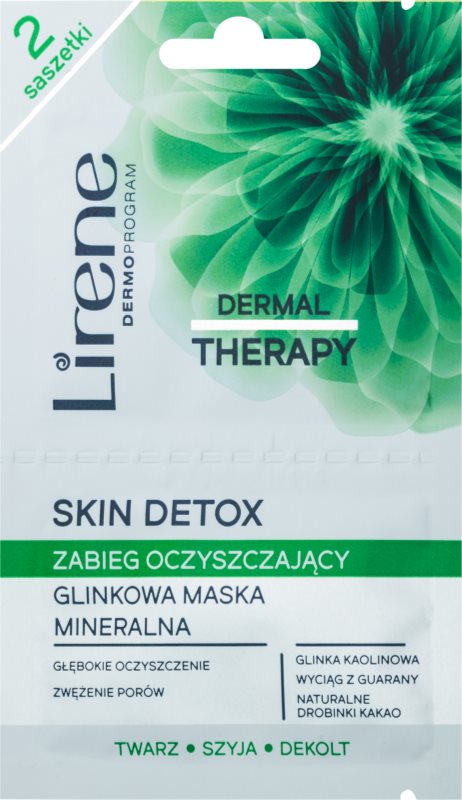 Lirene Dermal Therapy Skin Detox mineralna maska z glinki oczyszczająca do skóry tłustej i mieszanej