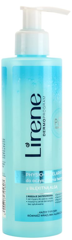 Lirene Algae Pure fizjologiczny żel micelarny do demakijażu do skóry wrażliwej i alergicznej