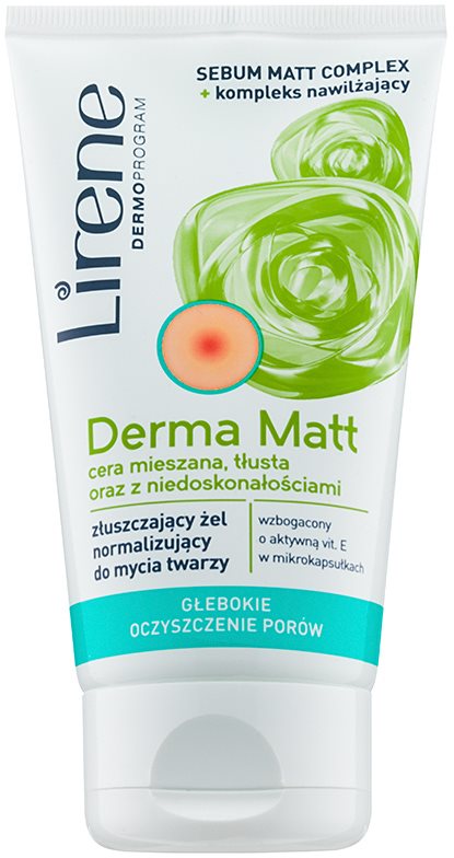 Lirene Derma Matt normalizující čisticí gel s exfoliačním účinkem