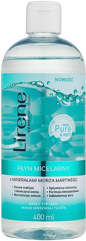 Lirene Micel Pure Matt woda micelarna z minerałami z Morza Martwego