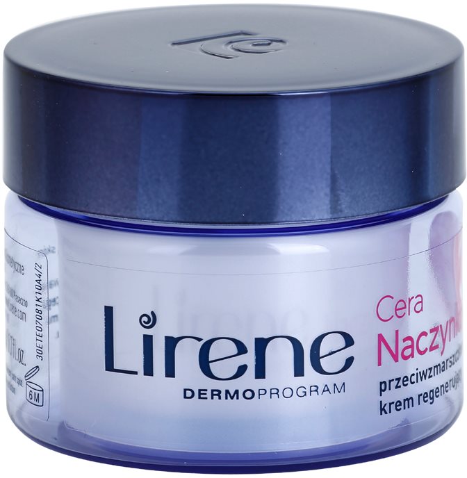 Lirene Redness crema de noche regeneradora antiarrugas