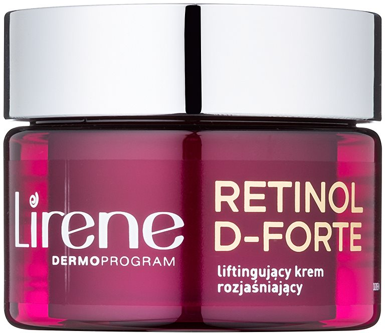 Lirene Retinol D-Forte 70+ crema iluminadora de día con efecto lifting