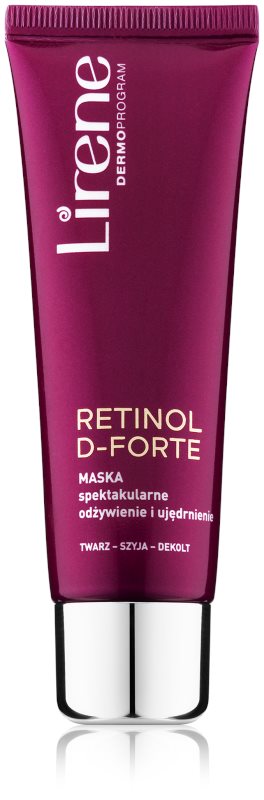 Lirene Retinol D-Forte Nourishing and Firming Mask For Face, Neck And Chest