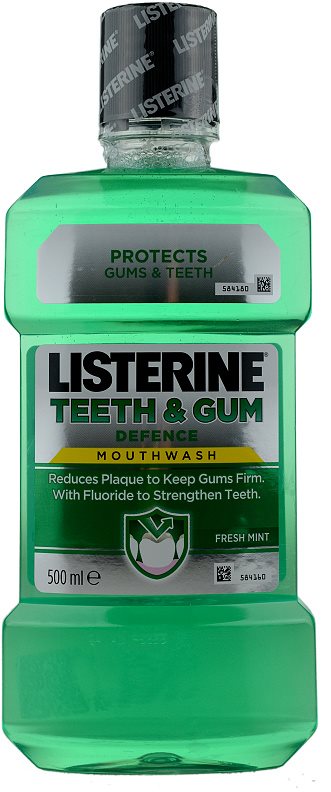 Listerine Teeth & Gum Defence Mundwasser gegen Plaque für gesundes Zahnfleisch