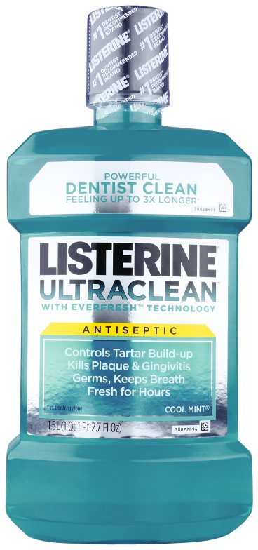 Listerine Ultra Clean Cool Mint elixir bocal para hálito fresco