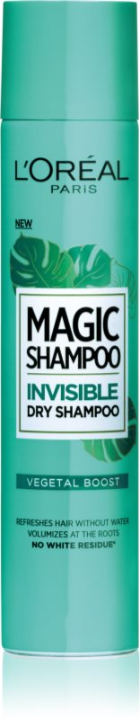 L’Oréal Paris Magic Shampoo Vegetal Boost Trockenshampoo für mehr Haarvolumen, hinterlässt keine weißen Stellen
