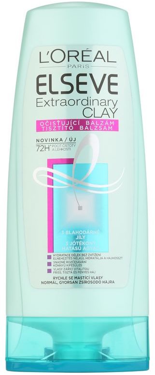 L’Oréal Paris Elseve Extraordinary Clay čisticí balzám pro rychle se mastící vlasy