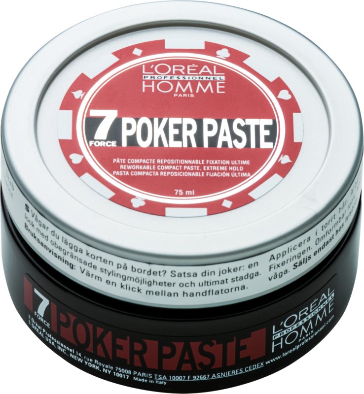 L’Oréal Professionnel Homme 7 Poker Modellierende Haarpaste extra starke Fixierung