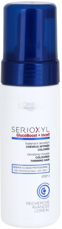 L’Oréal Professionnel Serioxyl GlucoBoost + Incell Schuim voor Zichbaare Haardichtheid bij Gekleurd Haar
