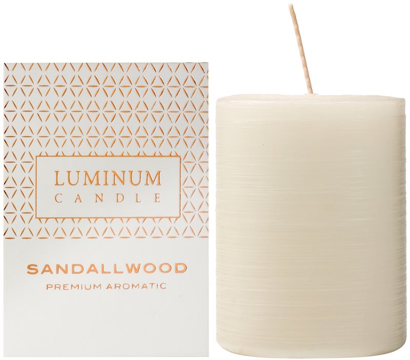 Luminum Candle Premium Aromatic Sandalwood Scented Candle Medium (Ø 60 - 80 mm, 32 h)