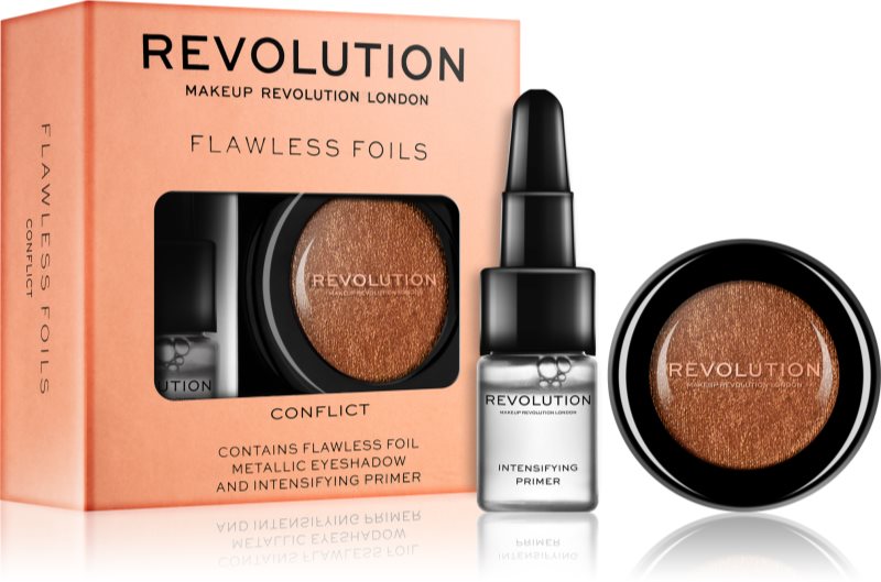 Makeup Revolution Flawless Foils metalické očné tiene s podkladovou bázou