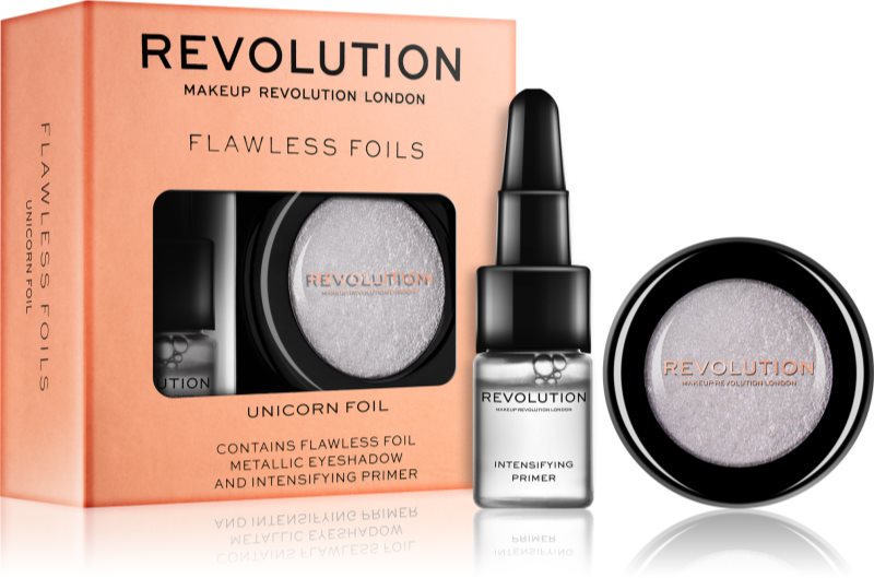 Makeup Revolution Flawless Foils тіні для повік з ефектом металік із основою