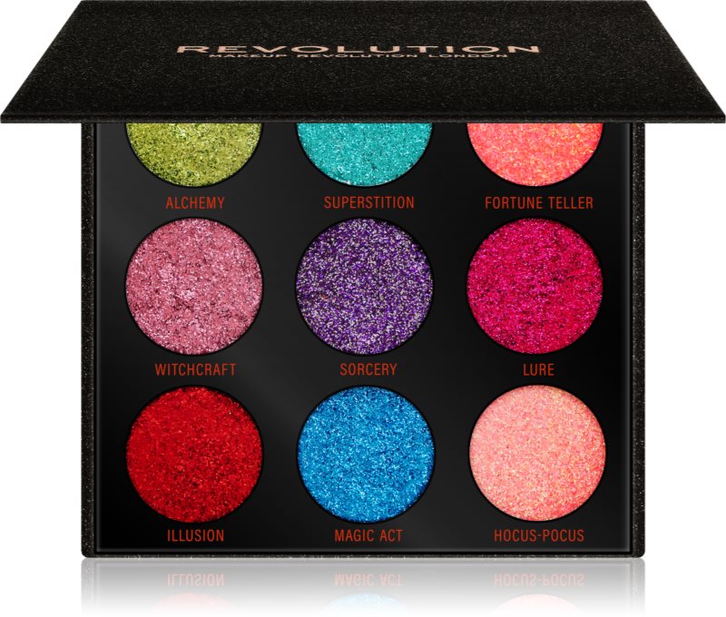 Makeup Revolution Pressed Glitter Palette paletka lisovaných třpytek