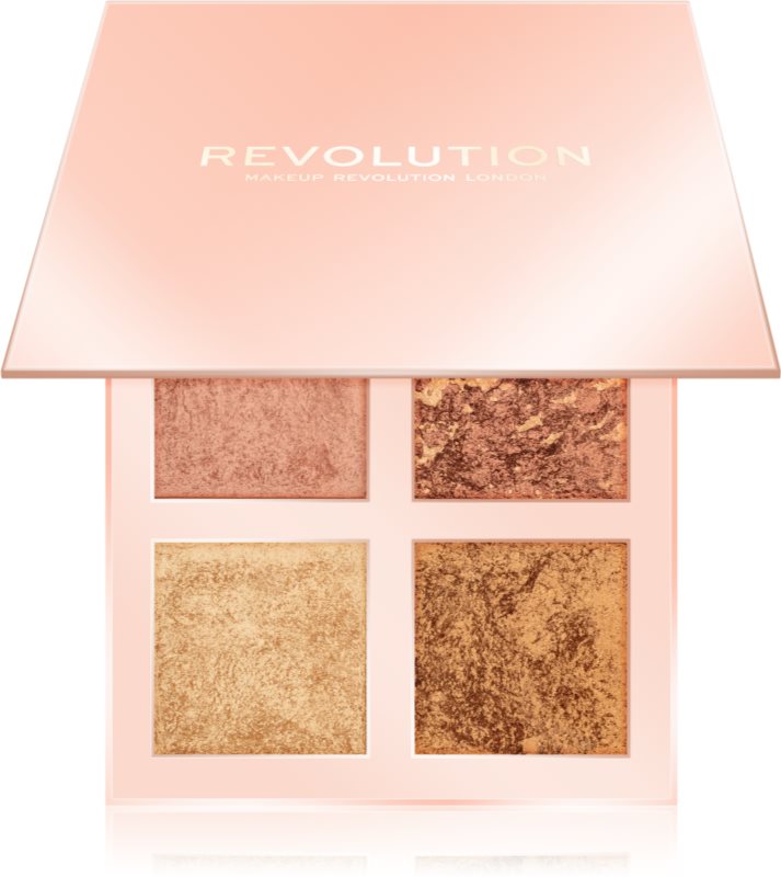 Makeup revolution face quad highlighter palette