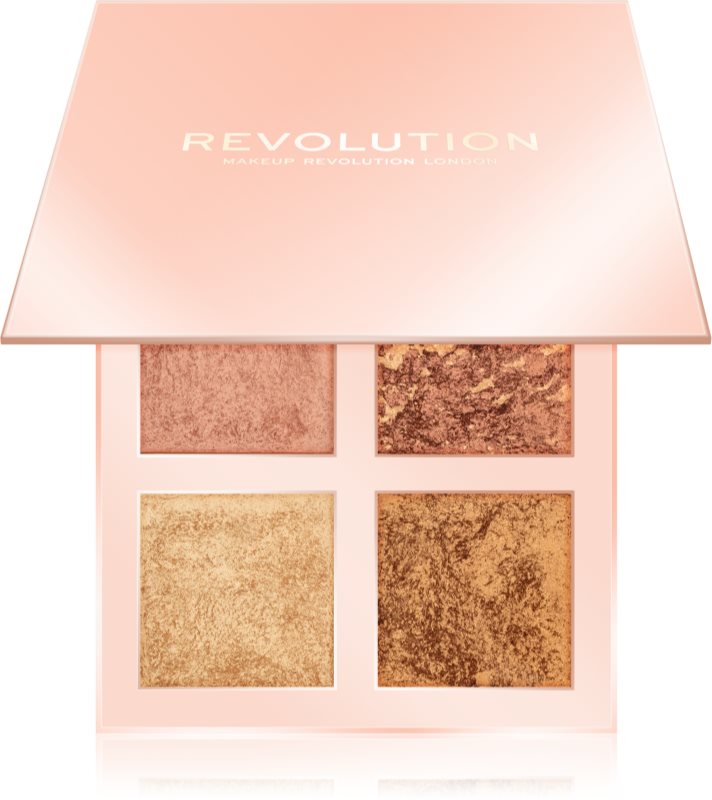 Makeup Revolution Face Quad paleta luminoasa