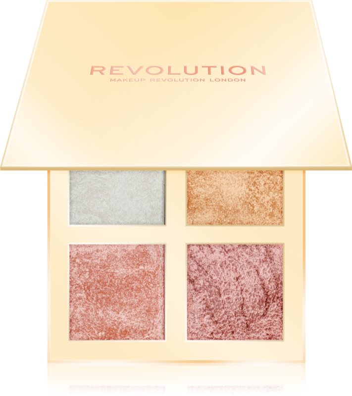 Makeup Revolution Face Quad paleta rozjasňovačů