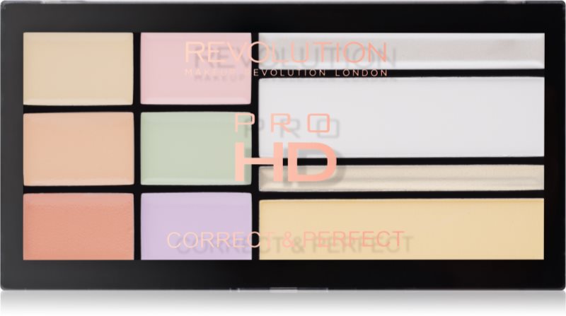 Makeup Revolution Pro HD Correct & Perfect palette de correcteurs avec highlighter