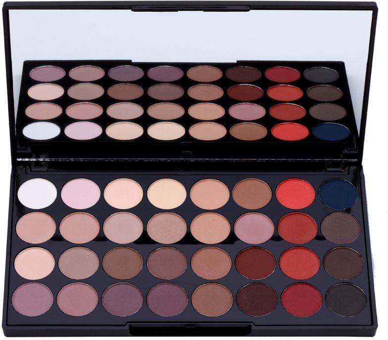 Makeup Revolution Flawless Matte 2 paleta senčil za oči z ogledalom