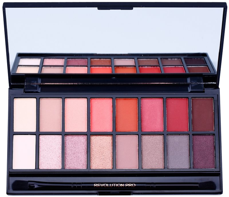 Makeup Revolution New-Trals vs Neutrals палітра тіней з дзеркальцем та аплікатором