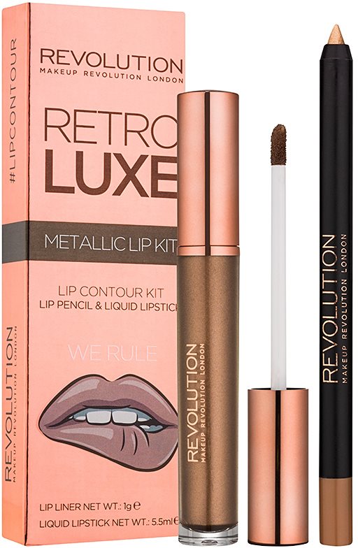 Makeup Revolution Retro Luxe set ruj metalic