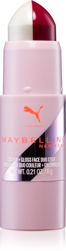Maybelline Puma x Maybelline Color + Gloss Face Duo Stick vodoodporno rdečilo in osvetljevalec