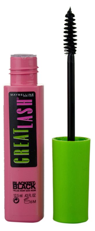 Maybelline Great Lash Blackest Black Mascara Notinofr 7195