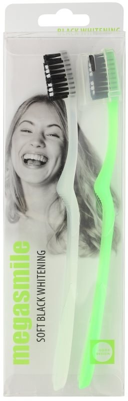 Megasmile Black Whitening Soft cepillo de dientes con carbón activado para dientes sensibles