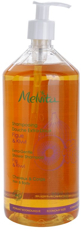 Melvita Hair extra enyhe tusoló sampon hajra és a testre