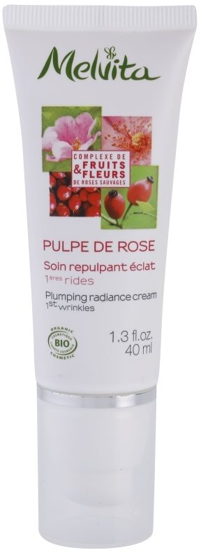 Melvita Pulpe de Rose rozjasňující krém proti prvním známkám stárnutí pleti