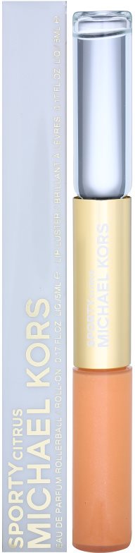 Michael Kors Sporty Citrus Eau de parfum roll-on para mujer 2 x 5 ml + brillo de labios