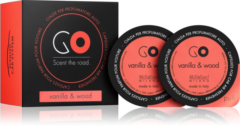 Millefiori GO Vanilla & Wood vůně do auta 2 ks náhradní náplň