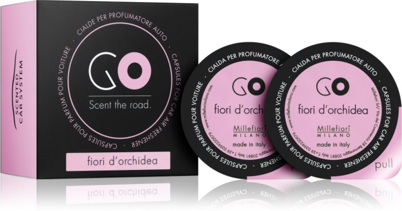 Millefiori GO Fiori d´ Orchidea parfum pentru masina 2 buc Refil