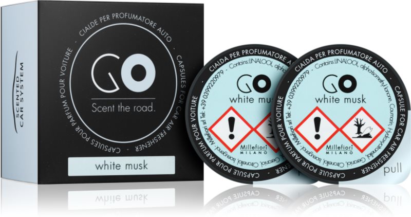 Millefiori GO White Musk deodorante per auto 2 pz ricarica