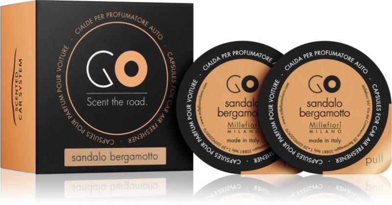 Millefiori GO Sandalo Bergamotto désodorisant voiture 2 pcs recharge