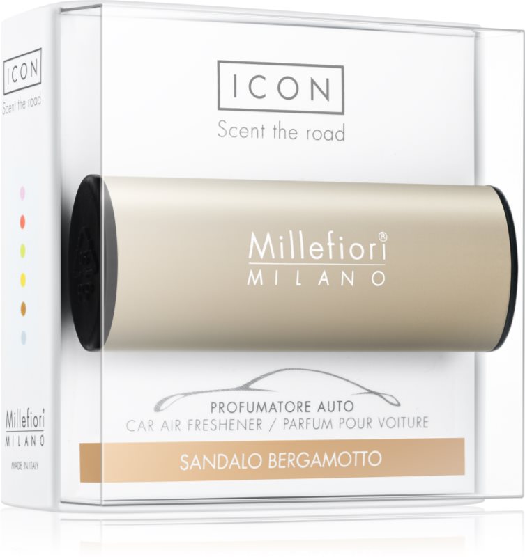 Millefiori Icon Sandalo Bergamotto parfum pentru masina Metallo