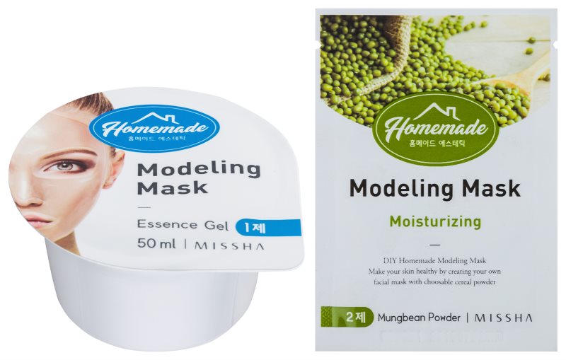 Missha Homemade Mungbean Powder modelační pleťová maska s hydratačním účinkem