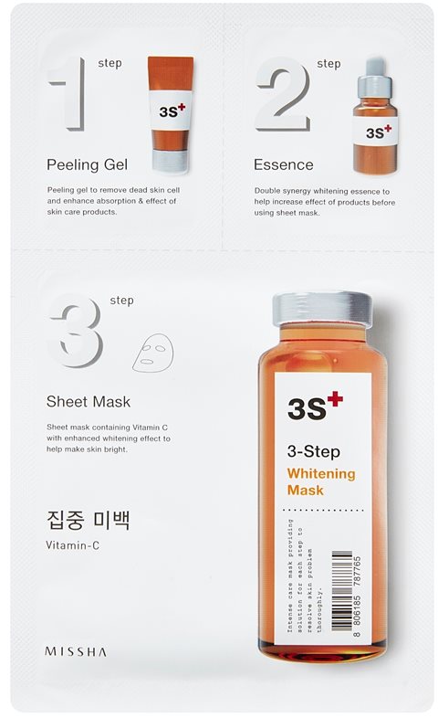 Missha 3-Step máscara branqueadora em 3 passos