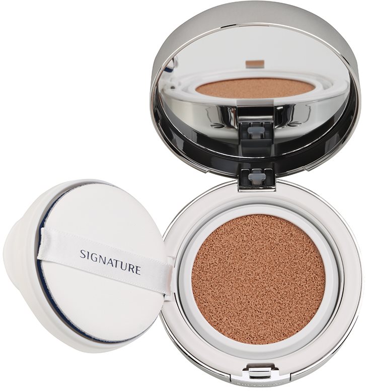 Missha Signature Essence Cushion rozjasňující tekutý make-up v houbičce SPF 50+