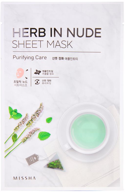 Missha Herb in Nude máscara em película com efeito de limpeza