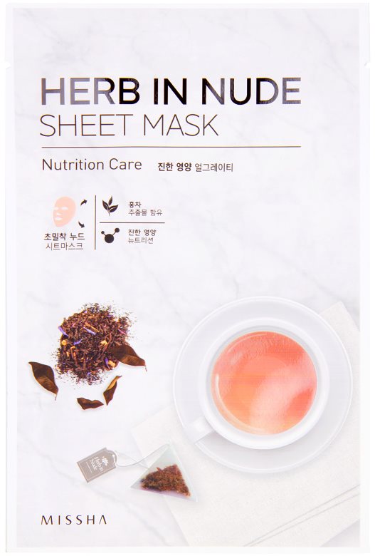 Missha Herb in Nude maska iz platna z hranilnim učinkom