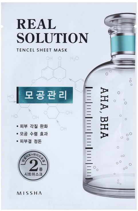 Missha Real Solution plátýnková maska pro zmenšení pórů