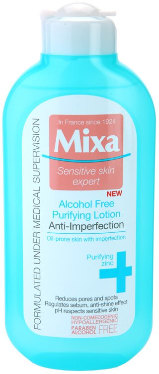 MIXA Anti-Imperfection čisticí pleťová voda bez alkoholu