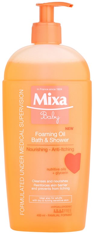 MIXA Baby penivý olej do sprchy aj do kúpeľa