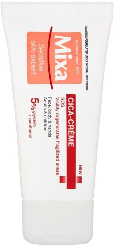 MIXA Cica SOS Regenerating Cream For Face, Hands And Body