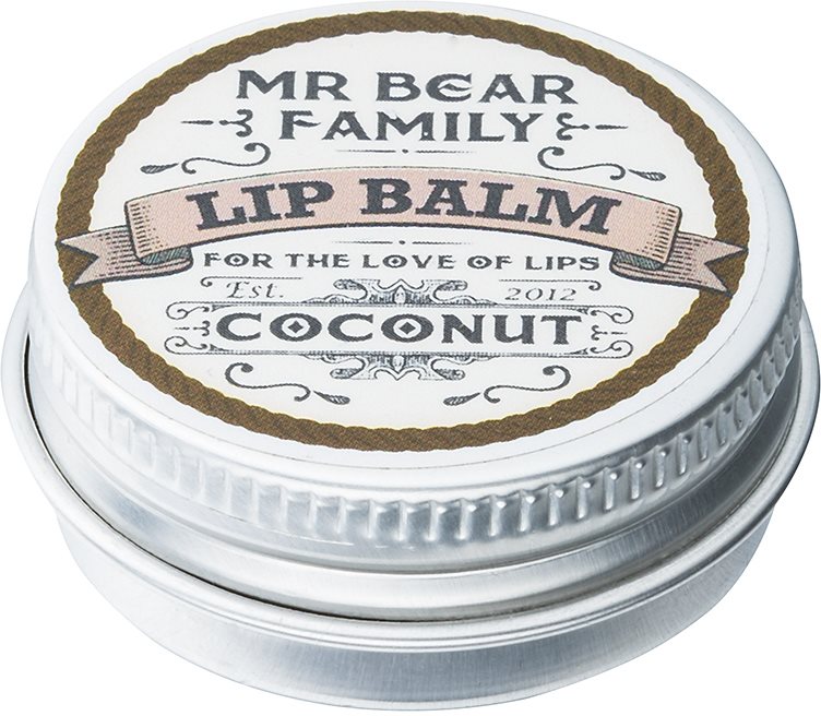 Mr Bear Family Coconut balzam za ustnice za moške